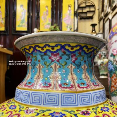 Bình Sứ Xương họa tiết Sơn Thủy